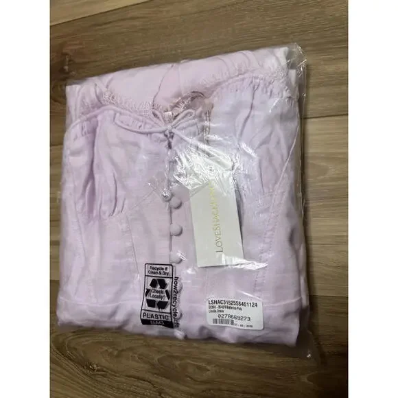 NWT! LoveShackFancy Linella Dress in Ballerina Pink Size 6